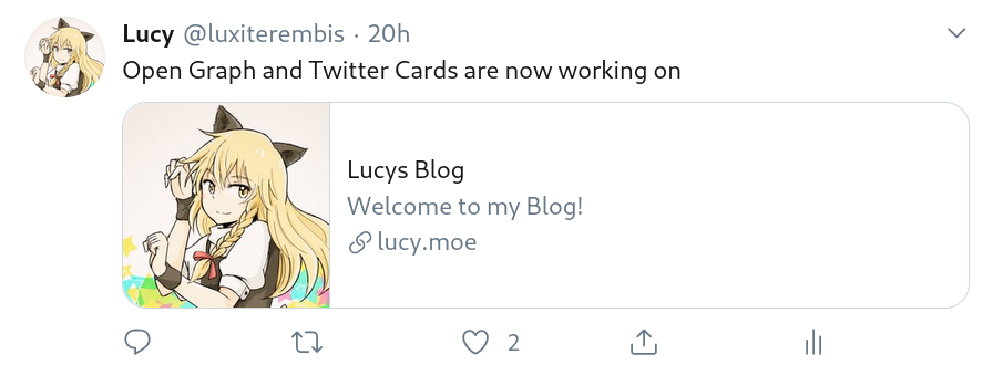 Twitter Card of lucy.moe